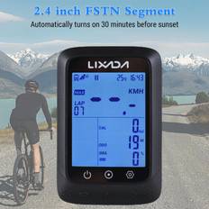 Cykeldator GPS Trådlös Vattentät ANT+-sensor och BT 2.3in Altitude Gradient Heart rate svart