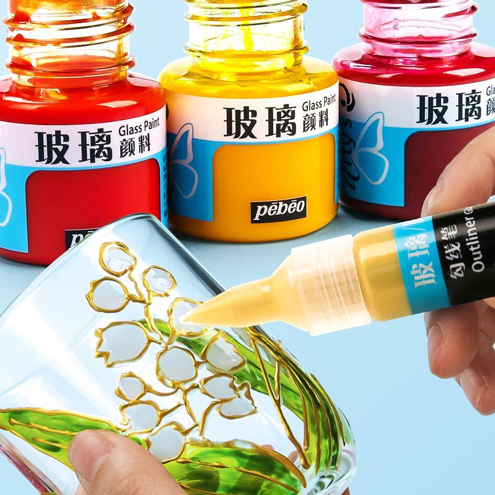20/25 ml Glas AkrylFärg Glansig Strålande DIY Hantverksfärg För Konstnärer Nybörjare Målning Pigment Handmålad Glasfärg