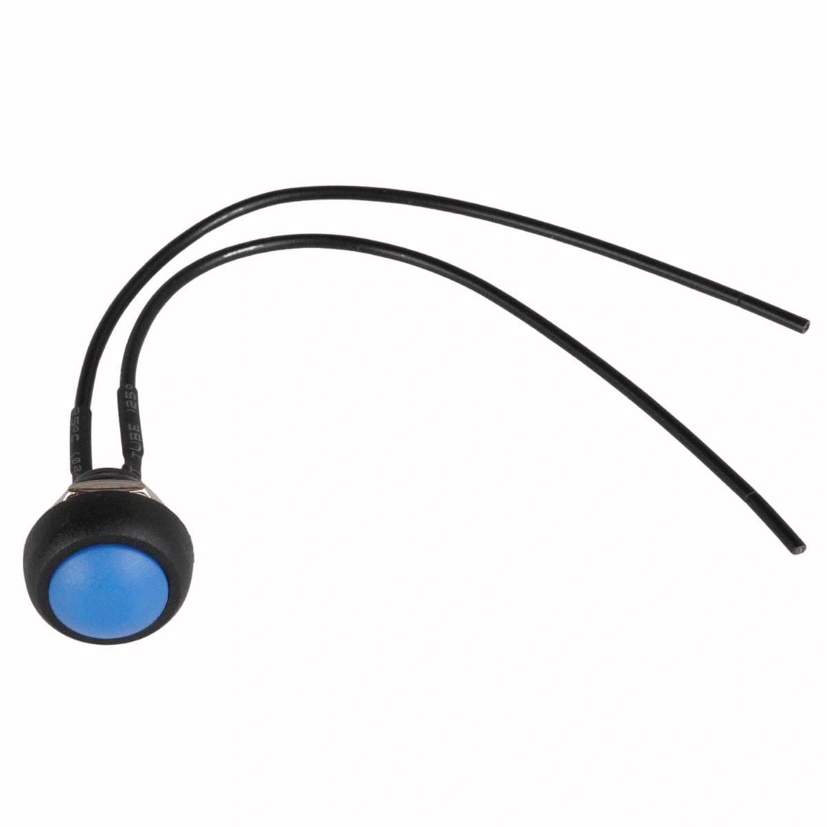 Återfjädrande ON/OFF knapp - Blå med kabel