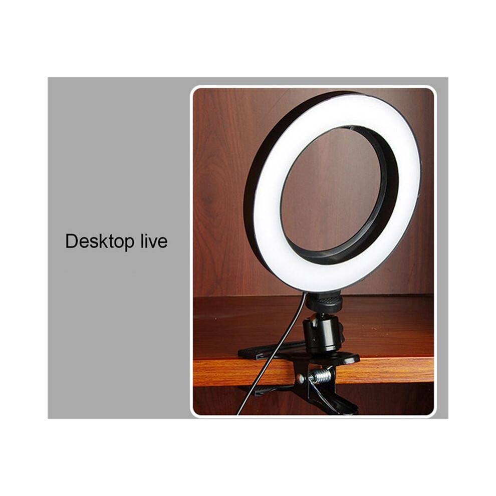 16Cm Selfie Ring Light for Laptop Computer Desktop Ring Lamp Video Conference Lighting with Tripod Phone Holder Clip