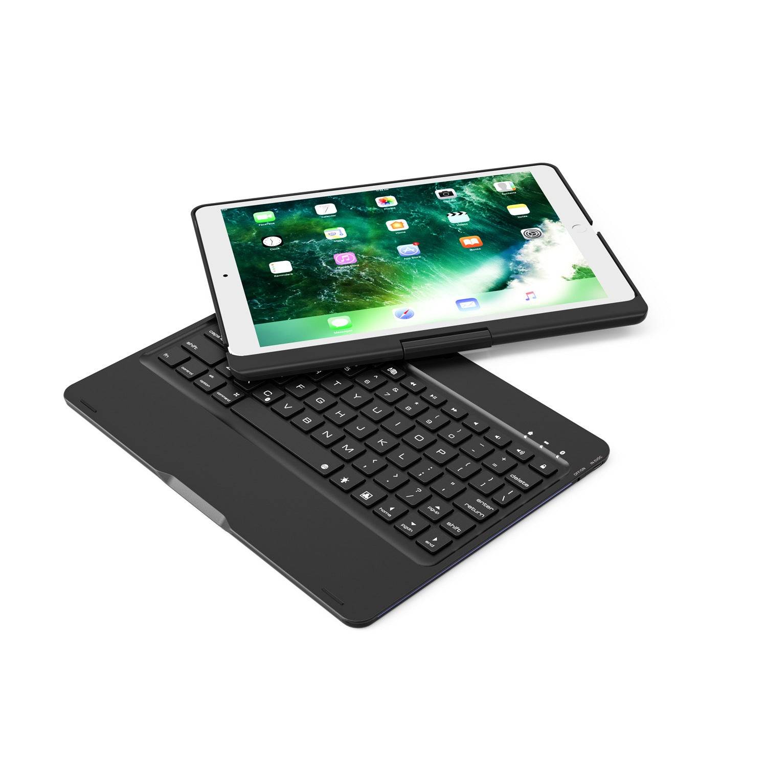 12.9 Inch Wireless Backlit Touch Rotary Bluetooth Keyboard - Black / Ipadpro10.5inch ipad air3