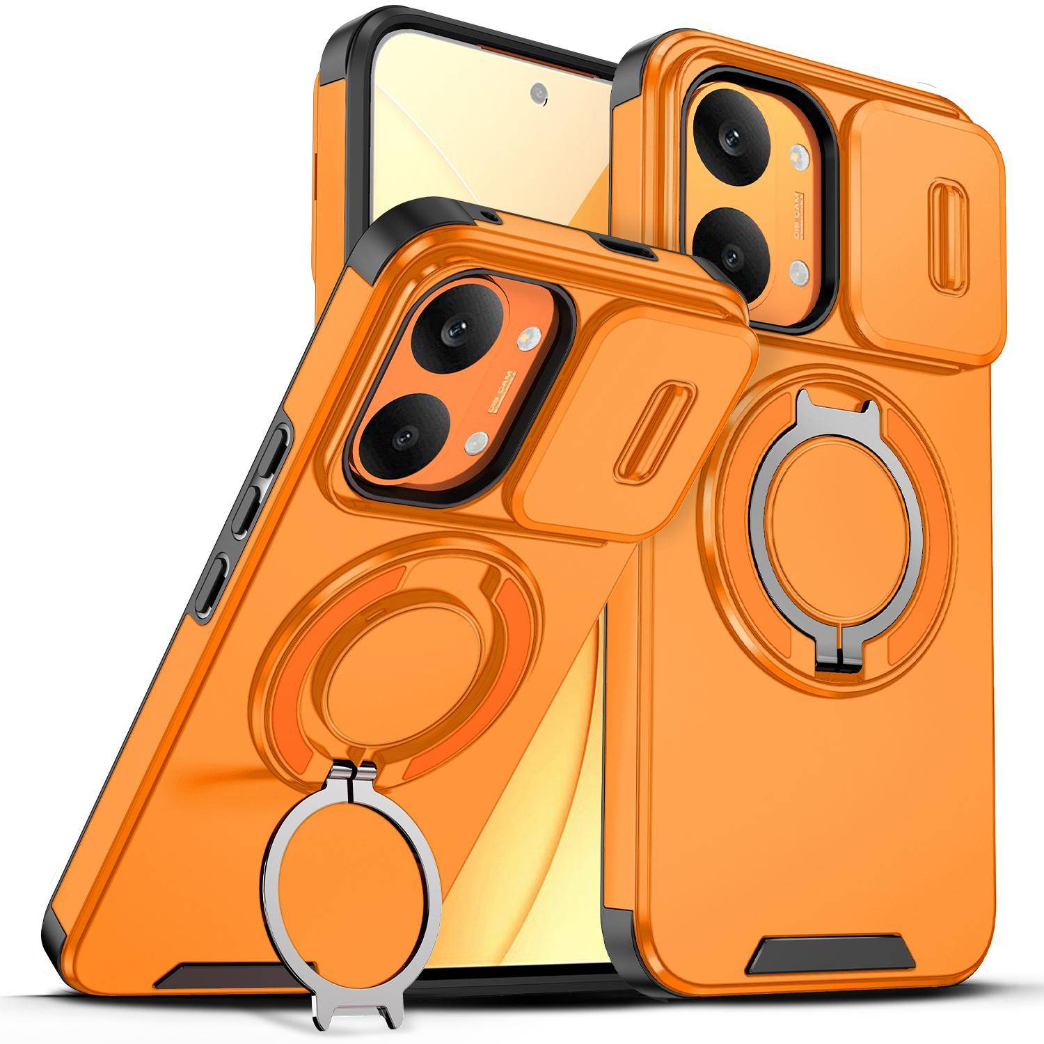 För Xiaomi Poco X8 Pro Fodral Poco X8 Pro Max Skydd X8Pro Pansar Skydd för Kamerans Lins med Skjutmekanism Baksidesfodral Magnetisk Ringhållare Coque