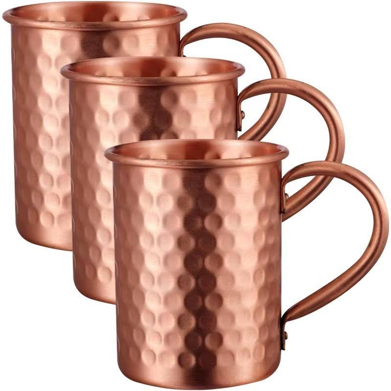 100% Koppar Moskva Mule-mugg 1/2/3/4 ST Hållbara Kopparfärgade Ölmuggar Kaffemugg Mjölkkopp Ren Koppar Bardiskmugg Dryckeskärl