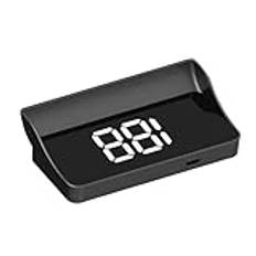 Bil HUD Head Up Display GPS Hastighetsmätare Hastighet KMH Digital Klocka Digital Vindruta Projektor Mätare Elektronisk Hastighetsmätare(White)