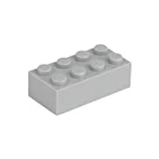 Q-Bricks 411-4x2-1000 1000 delar 4 x 2 byggklossar lös pack, fönstergrå, flerfärgad