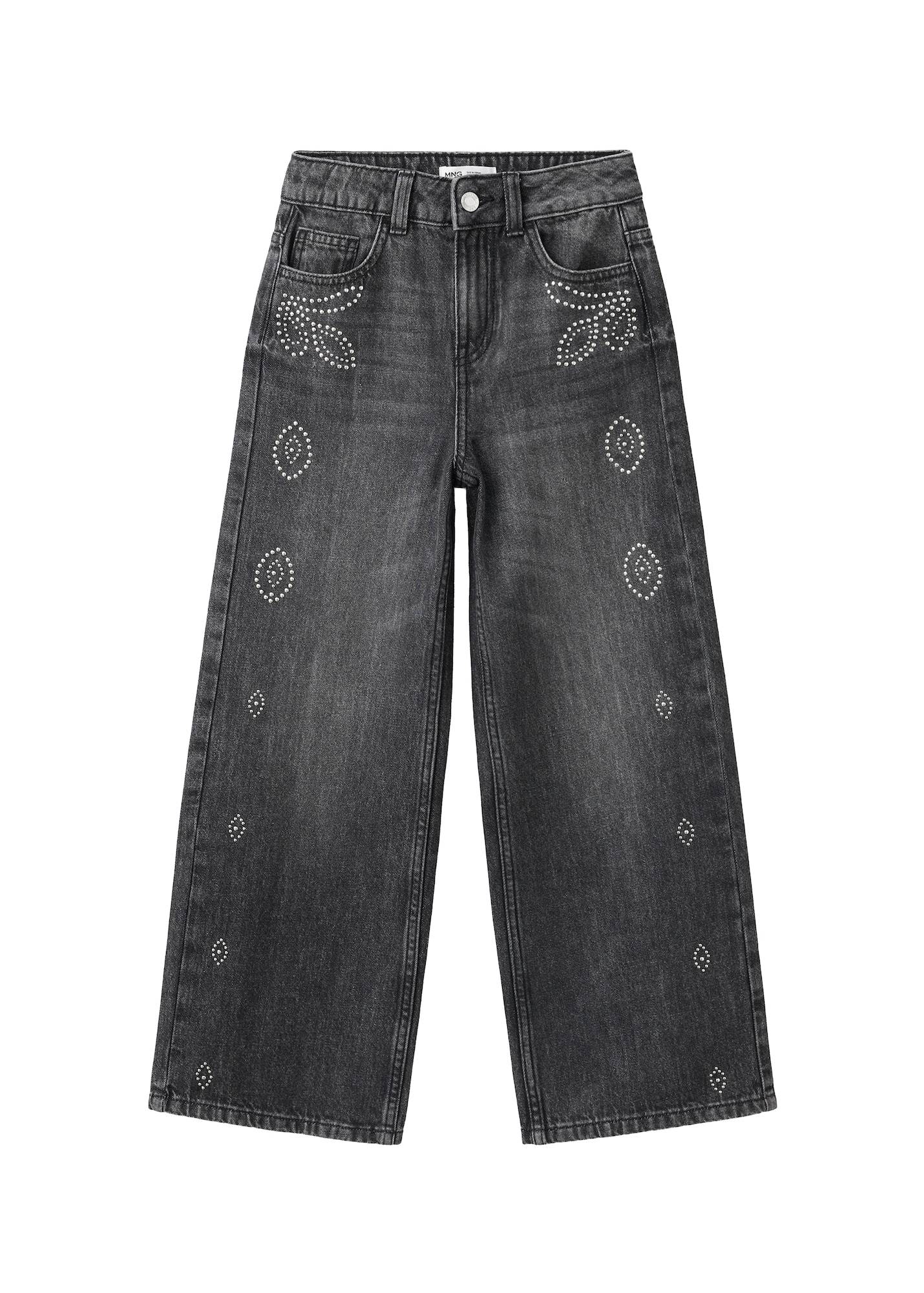 MANGO KIDS Jeans 'COWBOY' antracit / silver