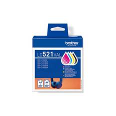 Brother LC521 Value Pack - 4 pakker - sort, gul, cyan, magenta - original - blækpatron