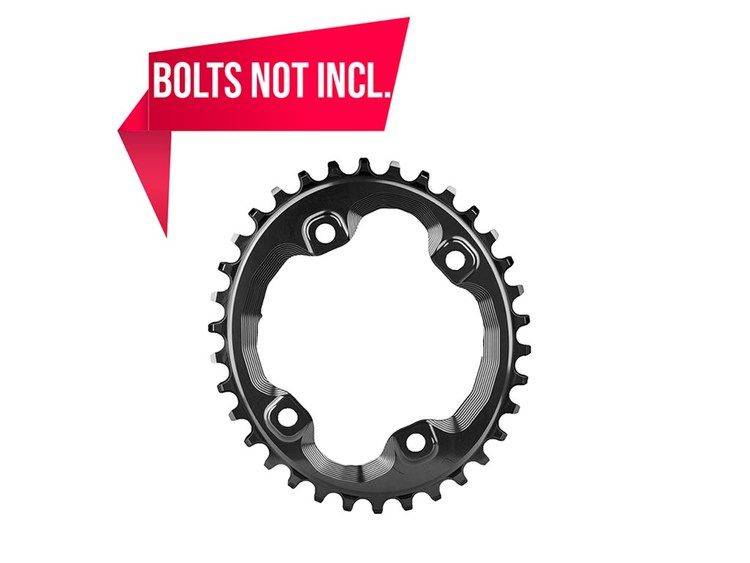 Absolute black OVAL PREMIUM CHAINRING FOR SHIMANO XT M8000 / SLX M7000: 34T / Black