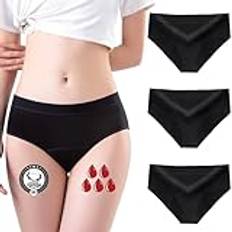 FOTOOL Absorberande menstruationsbyxor = 4-5 tamponger - Bomull - Tvättbara - absorberande - Menstruation - Hygieniskt periodiskt skydd Lätt till rikligt flöde - XS / 3XL (3 Pack, M)