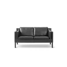 2212 Sofa af Børge Mogensen Eg sæbe / Lædergruppe 2 - Jacobsen Plus