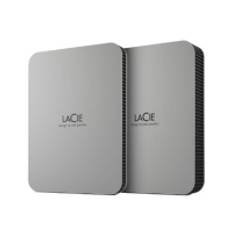 LaCie Mobile Drive STLP5000400 - Harddisk - 5 TB - ekstern (bærbar) - USB 3.2 Gen 1 (USB-C stikforbindelse) - månesølv