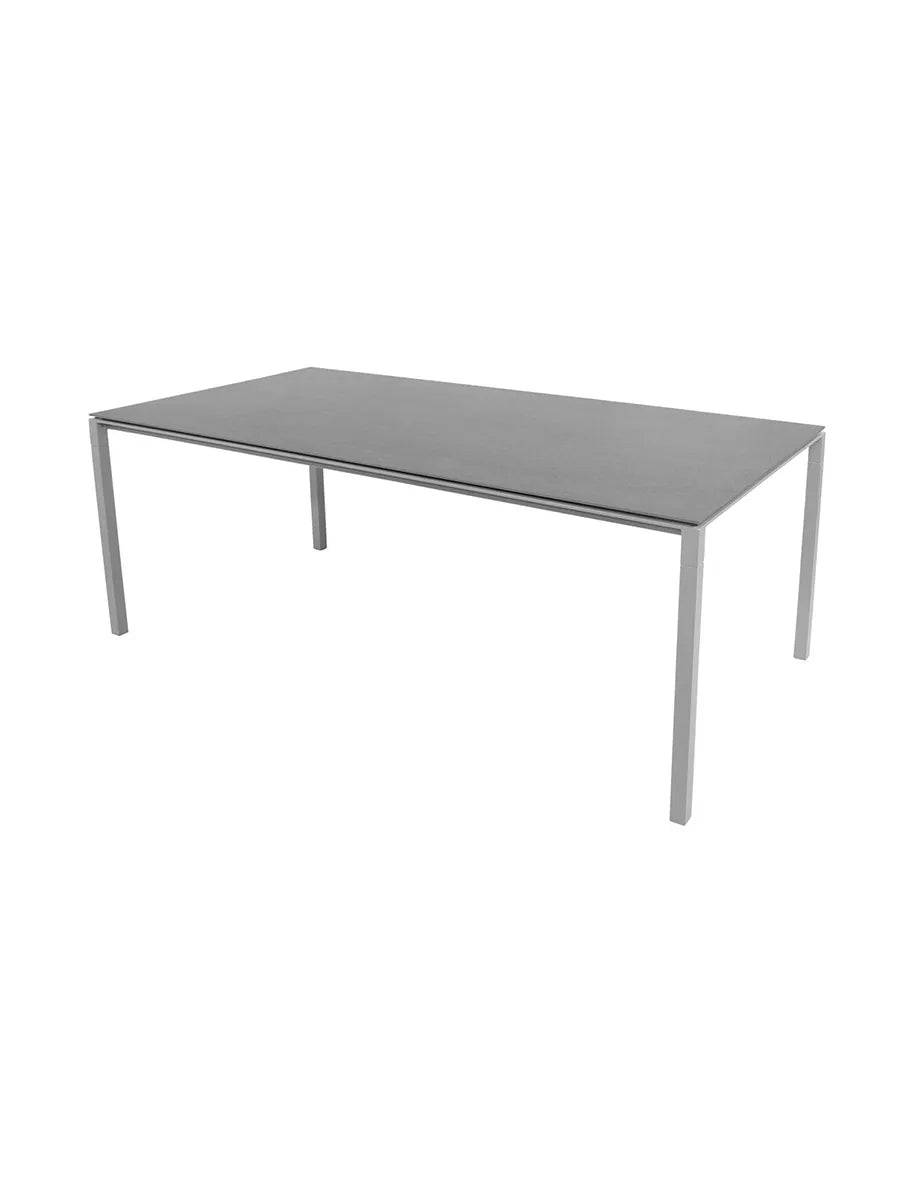 Pure Bord, 200x100 cm fra Cane-line Light grey / Basalt grey - Jacobsen Plus