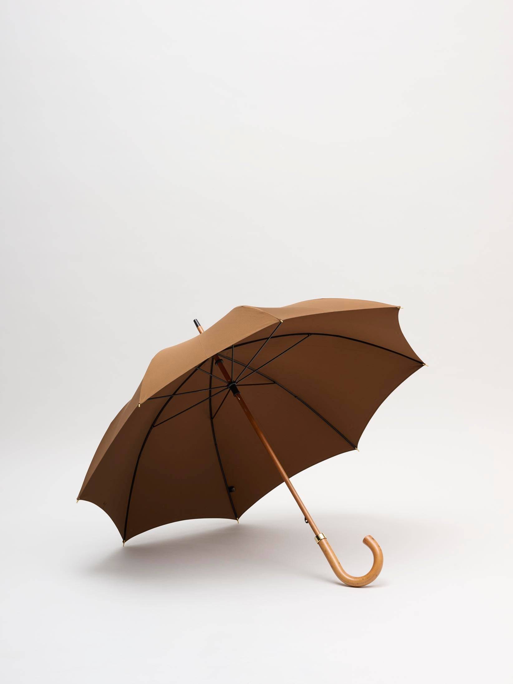 Umbrella W. Malacca Handle, Sienna - One Size