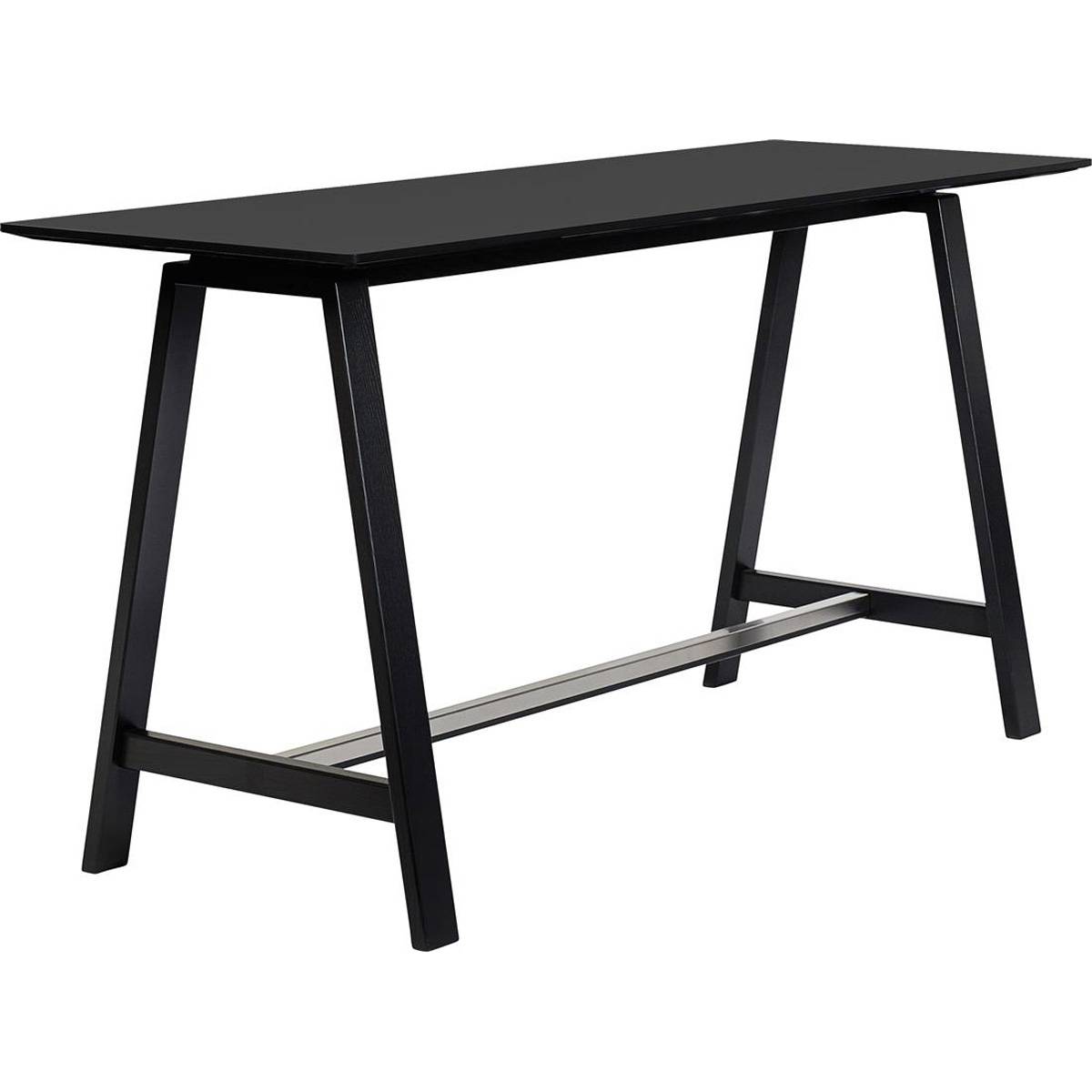 HT1 højbord 216x75 cm, sort bordplade.
