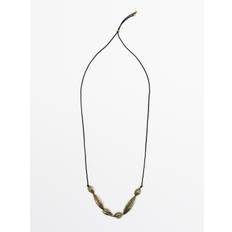 Massimo Dutti - Dame - Kort Kakaovedhæng - Guld - 01