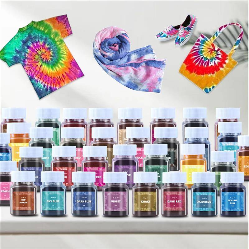 50ml Pulverfärg Tygfärg Textilfärgning Klädsel Batik Bomull Nylon Multifunktionellt Pigment För Renovering Av Gamla Kläder mörkblå färg