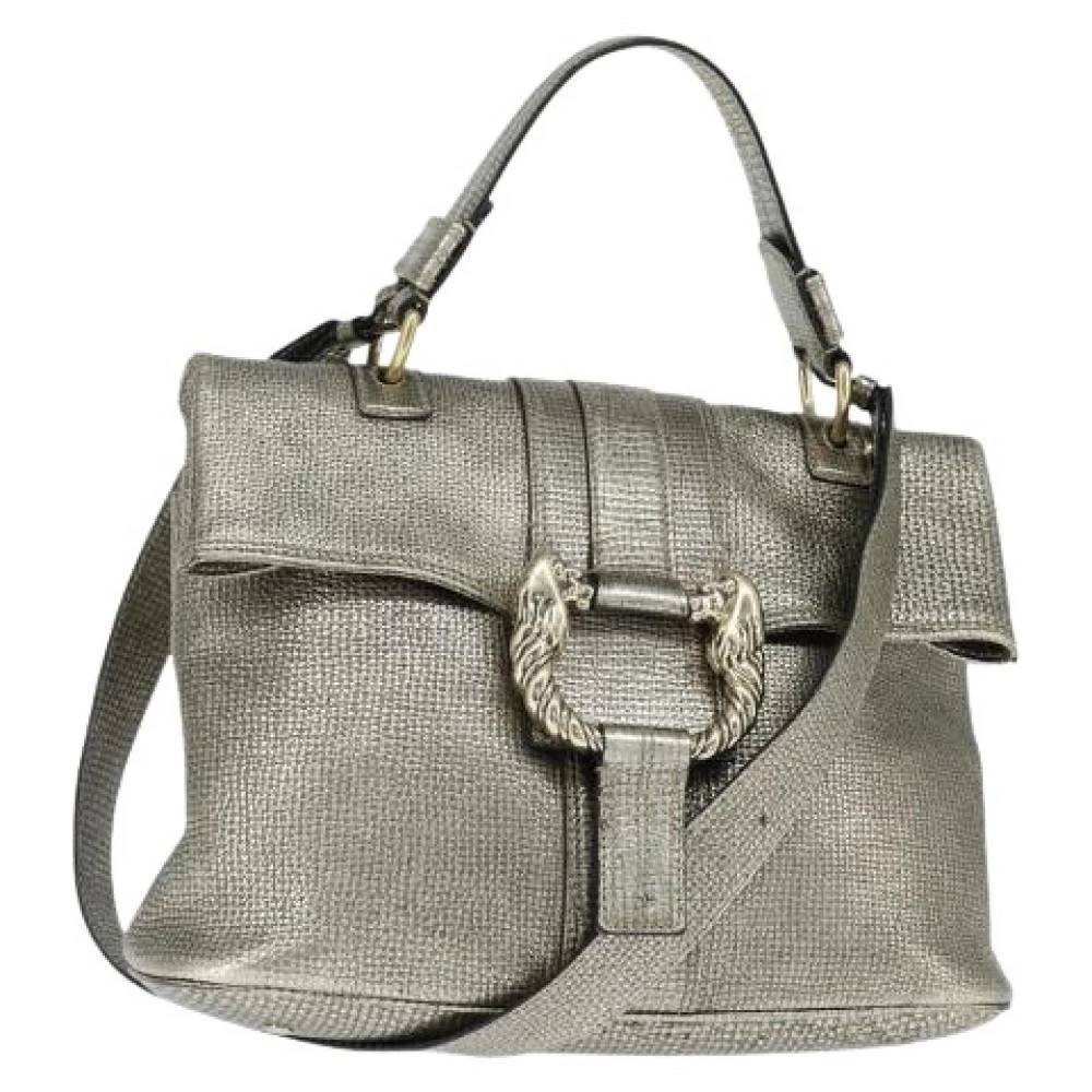 Bvlgari Vintage Pre-owned Leoni Top Handle Bag - Vintage - Dame - Grå - ONE SIZE - Uld