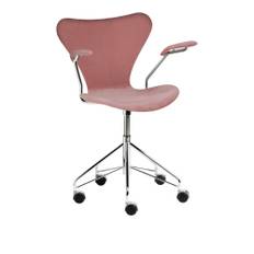 Fritz Hansen - 3217 Sjuan Belfast Misty Rose - Skrivebordsstole - Arne Jacobsen - Lyserød