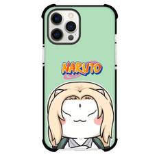 Naruto Tsunade Phone Case For iPhone Samsung Galaxy Pixel OnePlus Vivo Xiaomi Asus Sony Motorola Nokia - Tsunade Crossover Cat On Green Background