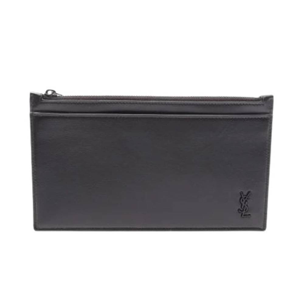 Yves Saint Laurent Vintage Pre-owned Læder Clutch - Vintage - unisex - Sort - ONE SIZE - Læder