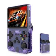 R36S Handheld Spielekonsole,R36s Retro Handheld Spielkonsole,128GB TF Karte,3,5 Zoll IPS Handheld Retro Spielekonsole with 3500 mAh Akku (128G)