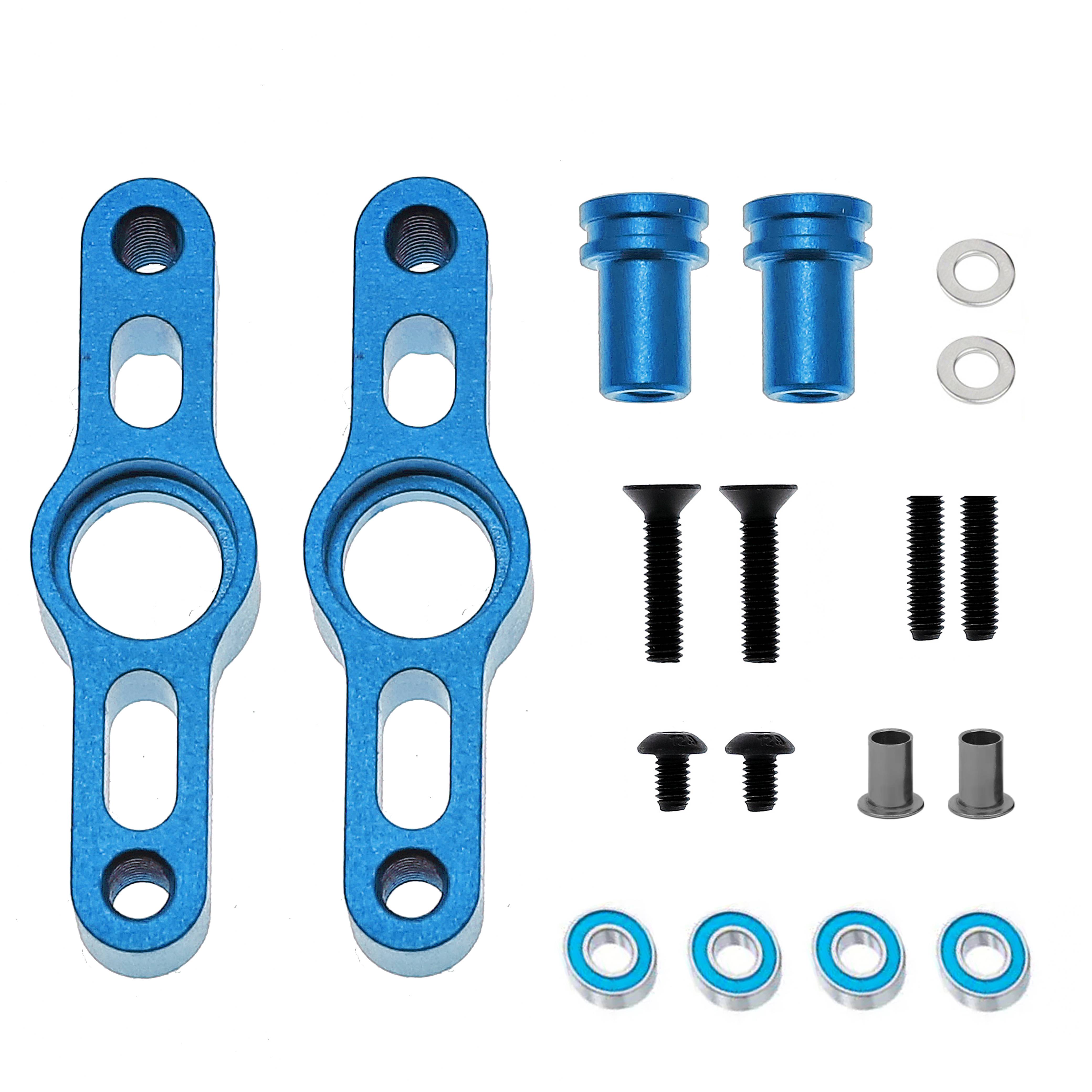 Tamiya 54574 Aluminum Steering Set for TT-02 Chassis, CNC Upgrade Parts, Precision & Durable, RC Car Accessories