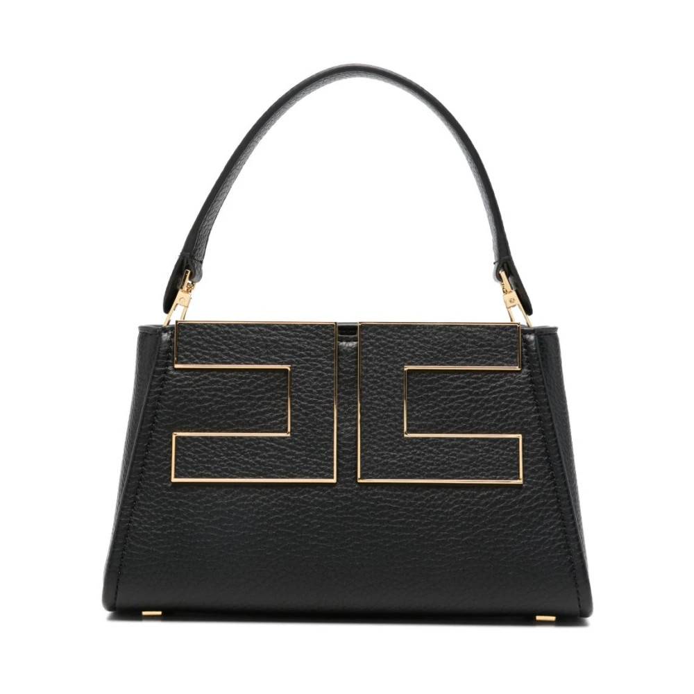 Elisabetta Franchi Logo Tote - Tasker - Dame - Sort - ONE SIZE - Læder
