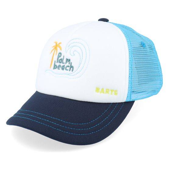 Barts - Vit trucker Keps - Kids Julezy Cap White/Blue Trucker @ Hatstore