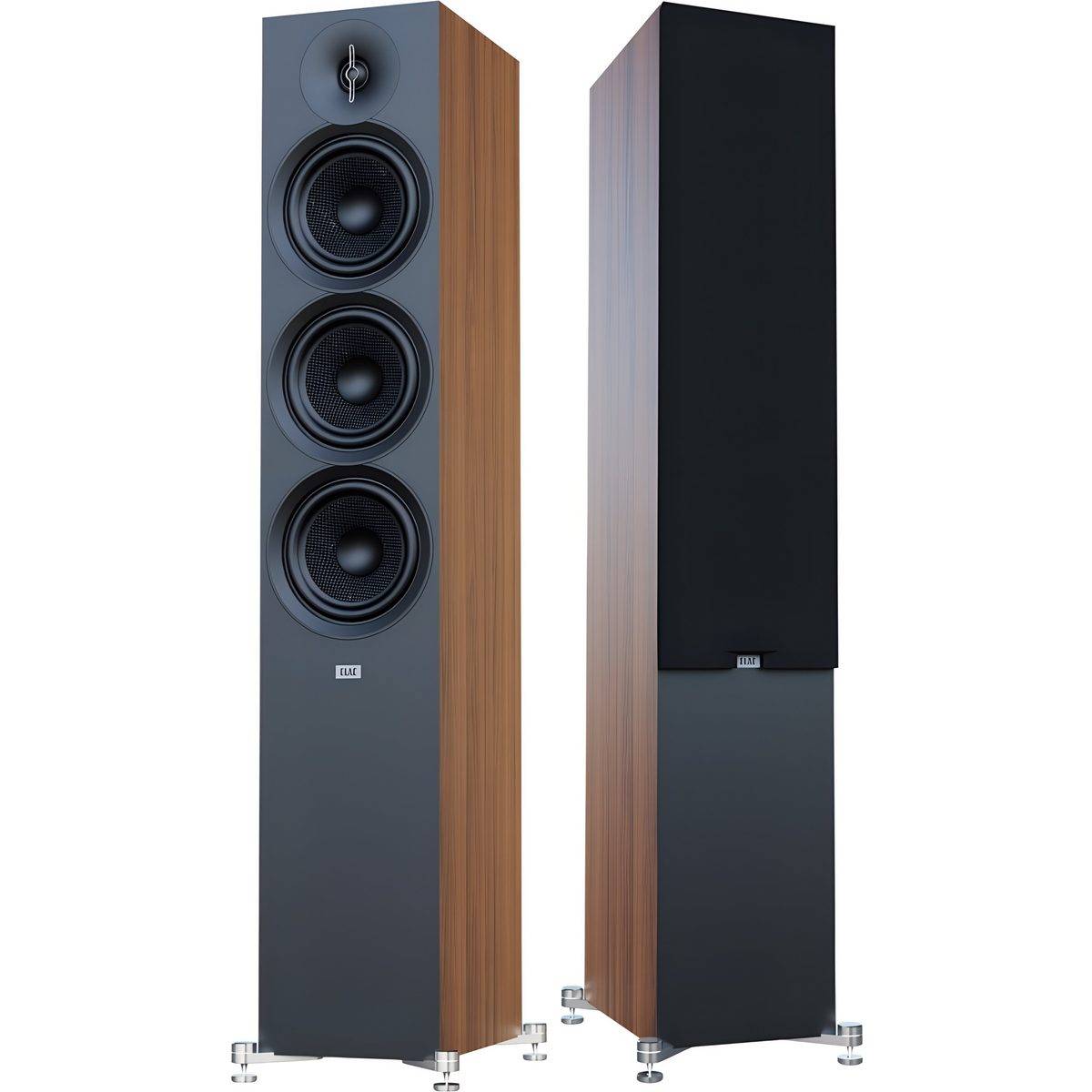 Elac Debut 3.0 DF63 valnöt (paket med 2) - Golvhögtalare, 180 W, Bass-reflex, 6 ohm