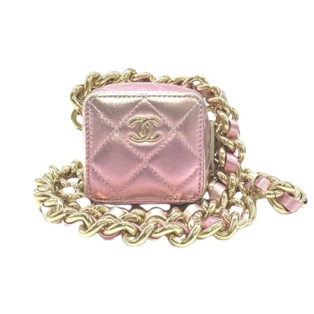 Chanel Vintage Pre-owned Matelasse Skuldertaske - Vintage - Dame - Lyserød - ONE SIZE - Uld