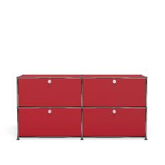 USM - USM Haller 4 sideboard USM Ruby Red - Sideboards - Fritz Haller,Paul Schärer - Röd - Metall