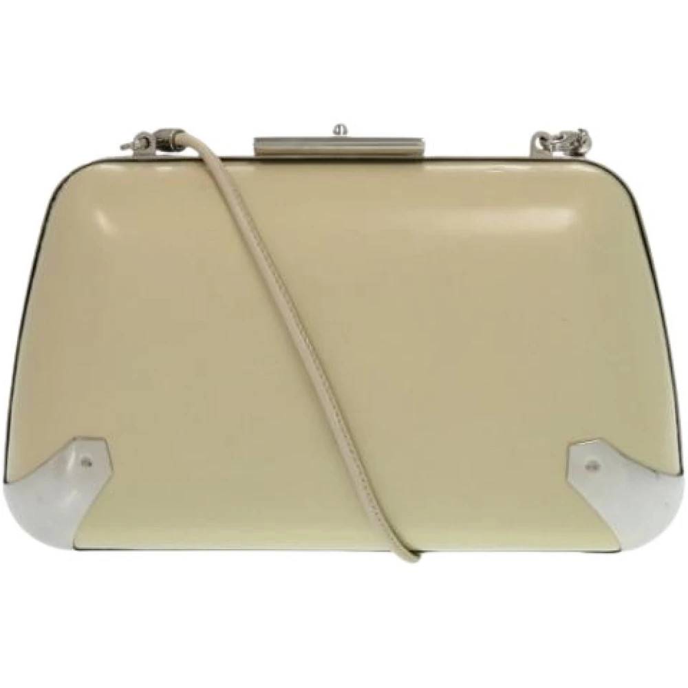 Balenciaga Vintage Pre-owned Læder Clutch - Vintage - Dame - Beige - ONE SIZE - Læder