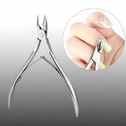 1 st rostfritt stål silver nagelklippare för tjocka naglar och inåtväxande tånaglar, tånagelklippare för män, nageltillbehör, nagelverktyg, nagelkonst
