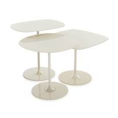 Kartell - Thierry Table Set, White - Små borde og sideborde - Piero Lissoni - Hvid - Glas/Metal