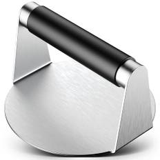 Pisol Smash Burger Press, Hamburger Smasher Verktyg för stekbord, Rostfritt stål skinka Patty Press med anti-skållningshandtag, 14 cm non-stick grillpress för Smashburger, Bacon, köttkött, korv