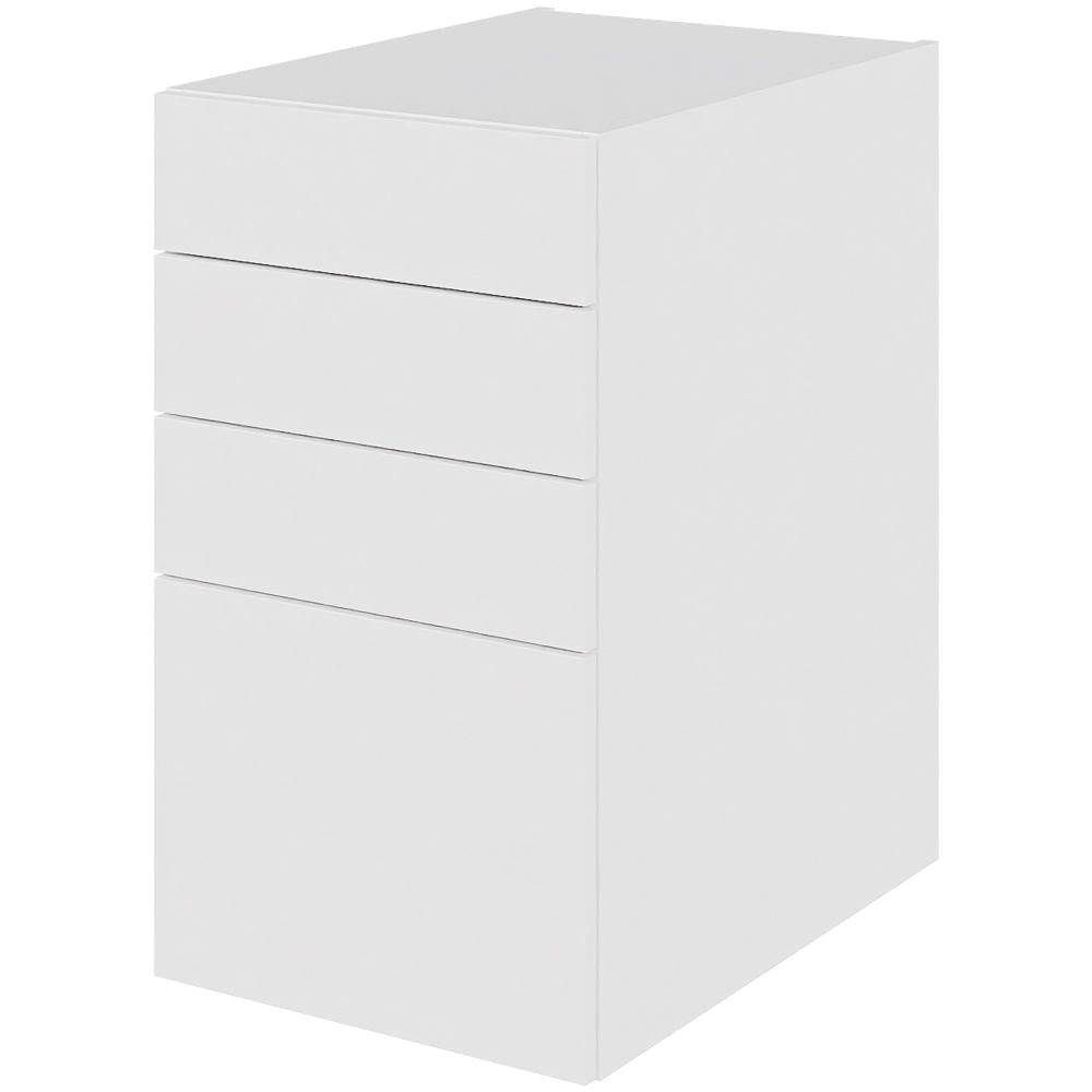 Multi-Living Køkken skuffeskab i Malet Hvid Front H: 70,4 cm D: 60,0 cm - 4 skuffer fuldtudtræk/softluk - Bredde: 40 cm.
