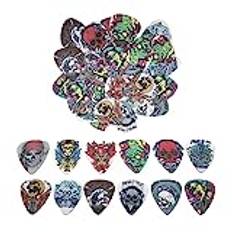 duoyif Gitarrplektrum 30 Stycken Gitarr Plockar 0.46 Mm 0.71 Mm 0.96 Mm Gitarrplektrum Rock Gitarr Plektrum Gitarr Plektrum För Gitarr Akustisk Gitarr Ukulele Bas Elgitarr Plektrum