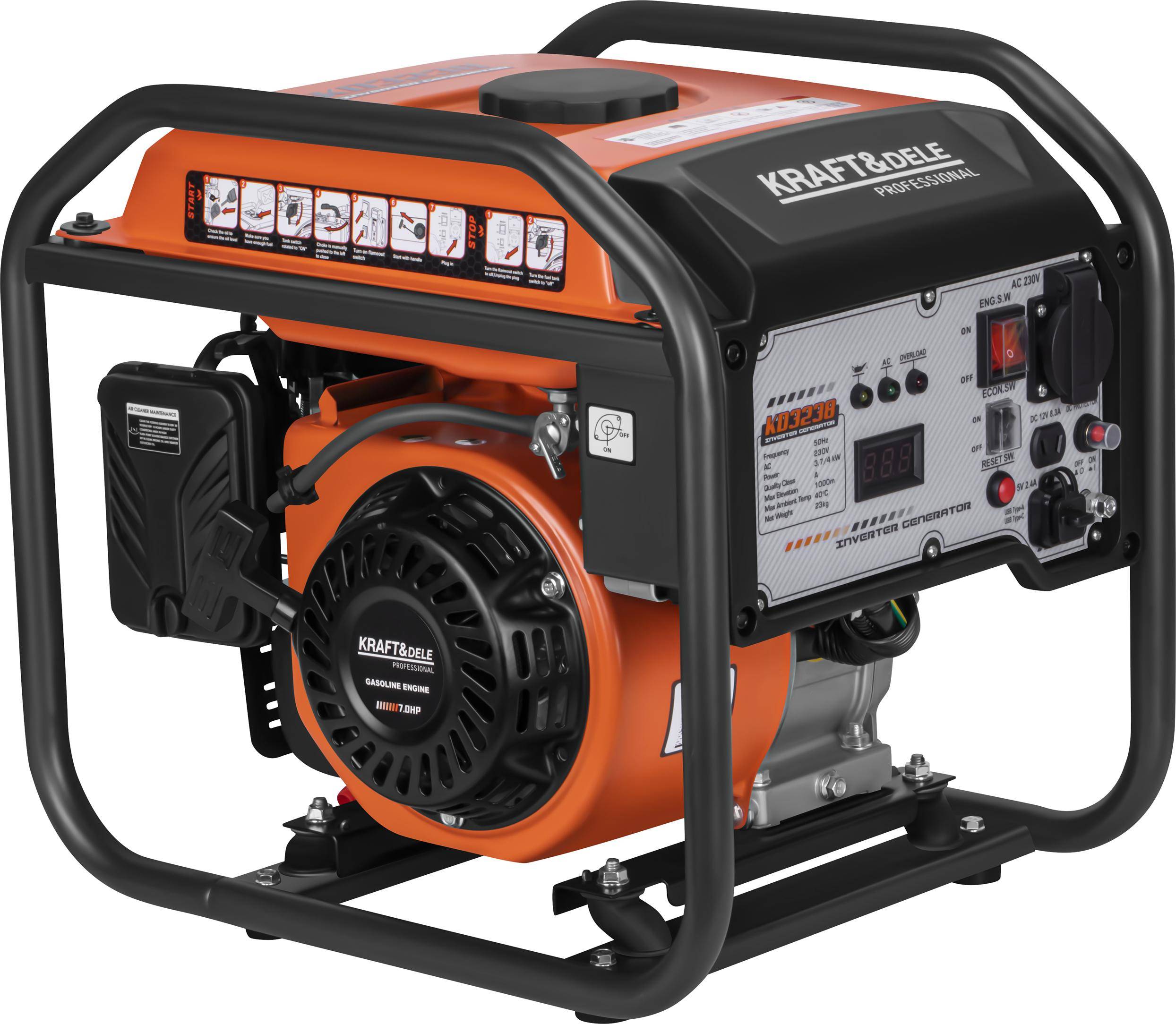 Elverk Inverter 4 kW 110/120/230 V