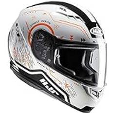 HJC CS 15 SAFA MC7 motorcykelhjälm, vit/orange, storlek M