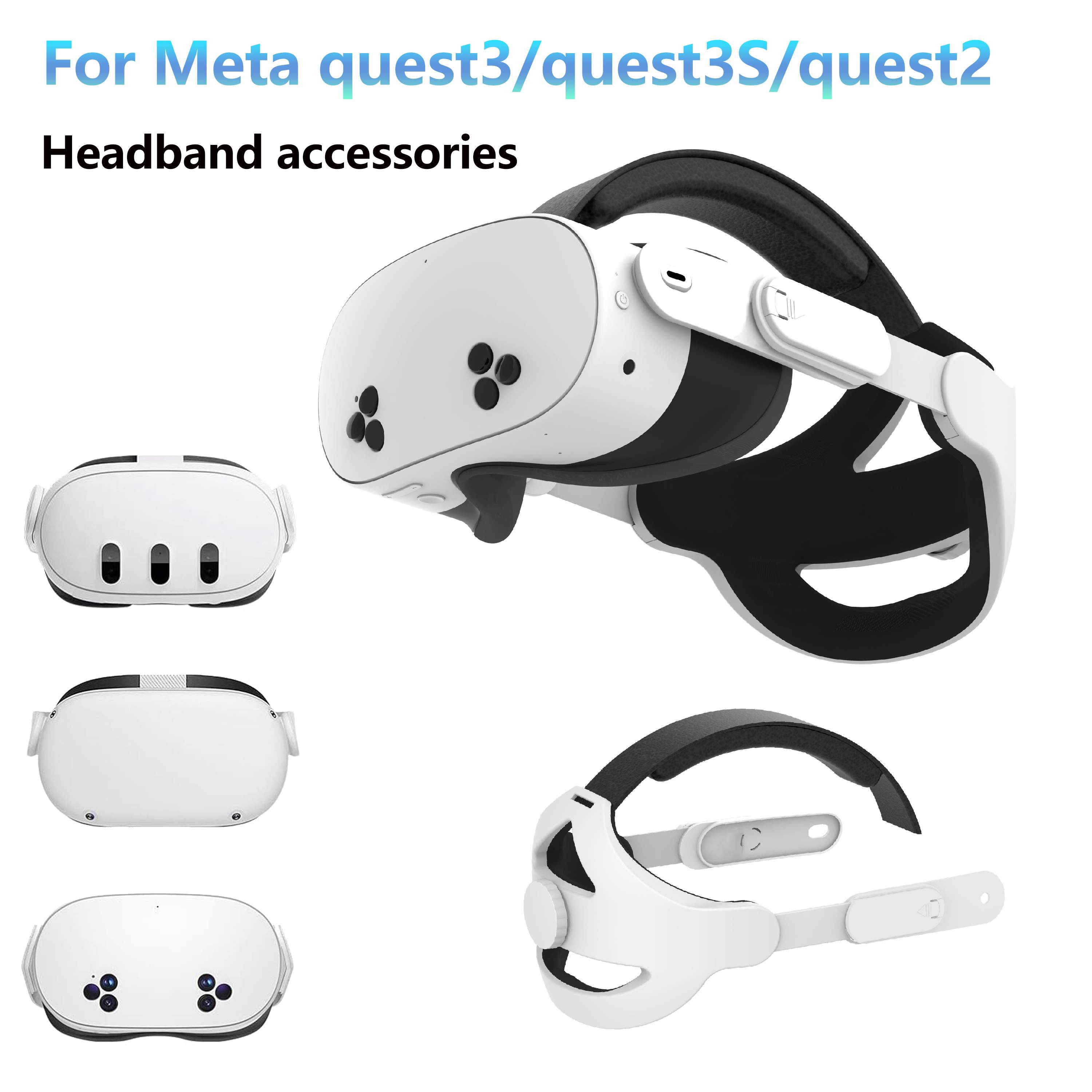 Adjustable Head Strap for Meta Quest 2/Quest 3/Quest 3S Elite Comfortable Pressure Relief Headband for VR Headsets