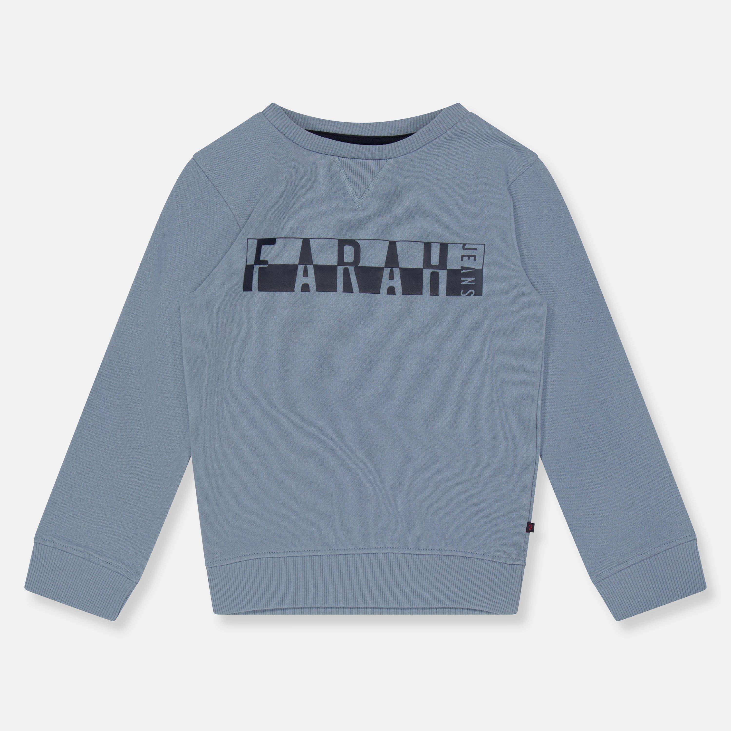Farah Unisex Kids Crew Neck Printed Brushed Back Crew Sweatshirt