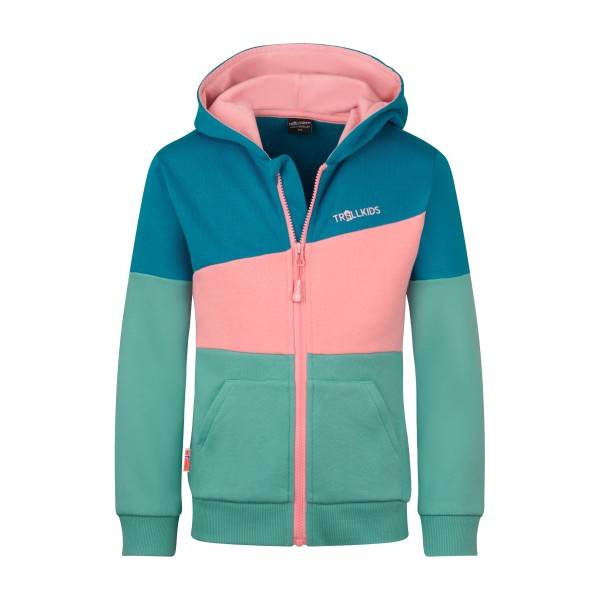 Trollkids Kid's Alesund Sweater Munkjacka Barn Storlek 176 Färg turkos
