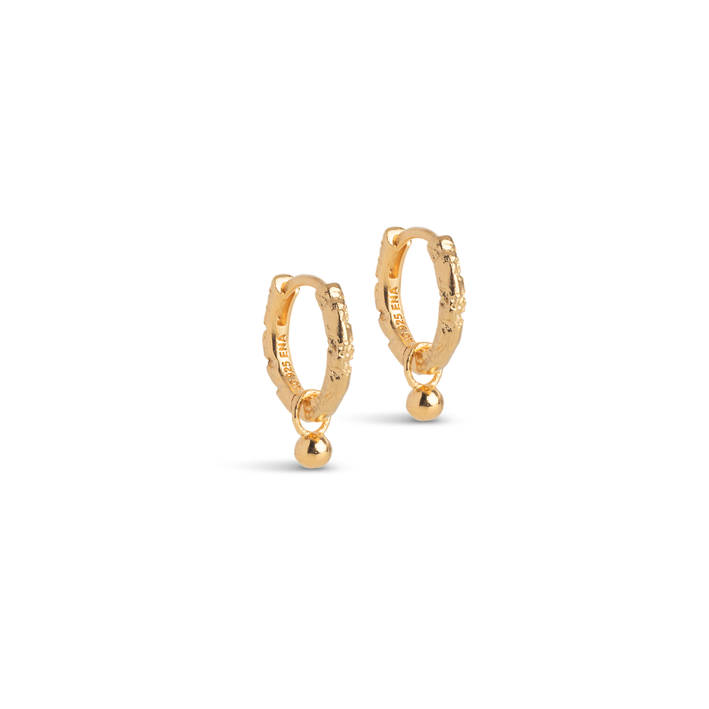 Enamel - Belle Hoops i forgyldt - E245GM-GP