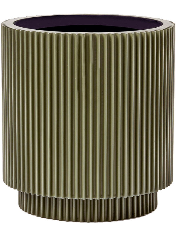 Capi Nature Groove Special - Vase Cylinder Green (⌀8 ↕9)