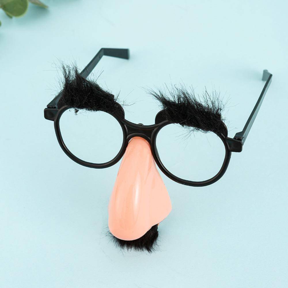 Stor Näsa Plastmustasch Förklädnad Glasögon Fest Maskeradmask Festivaltillbehör Kostymrekvisita