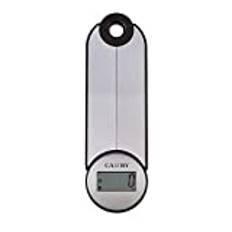 CAMRY Vikbar digital köksvåg elektronisk köksvåg för campingresor, bärbar våg, 5 kg/11 kg, stor LCD-skärm, lbs: oz/g foz/ml (silver-svart)