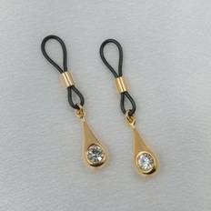 Sylvie Monthulé - Nipple Jewelry Gold and Diamond Breast Drops