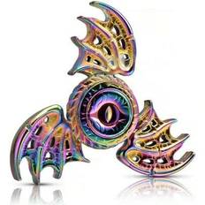 1st Dragon Wings Eye Tri Fidget Toy Metall Hand Spinner Lågt ljud Höghastighetsfokusleksak med självsmörjande stållager - Multifärgad (En-Storlek)