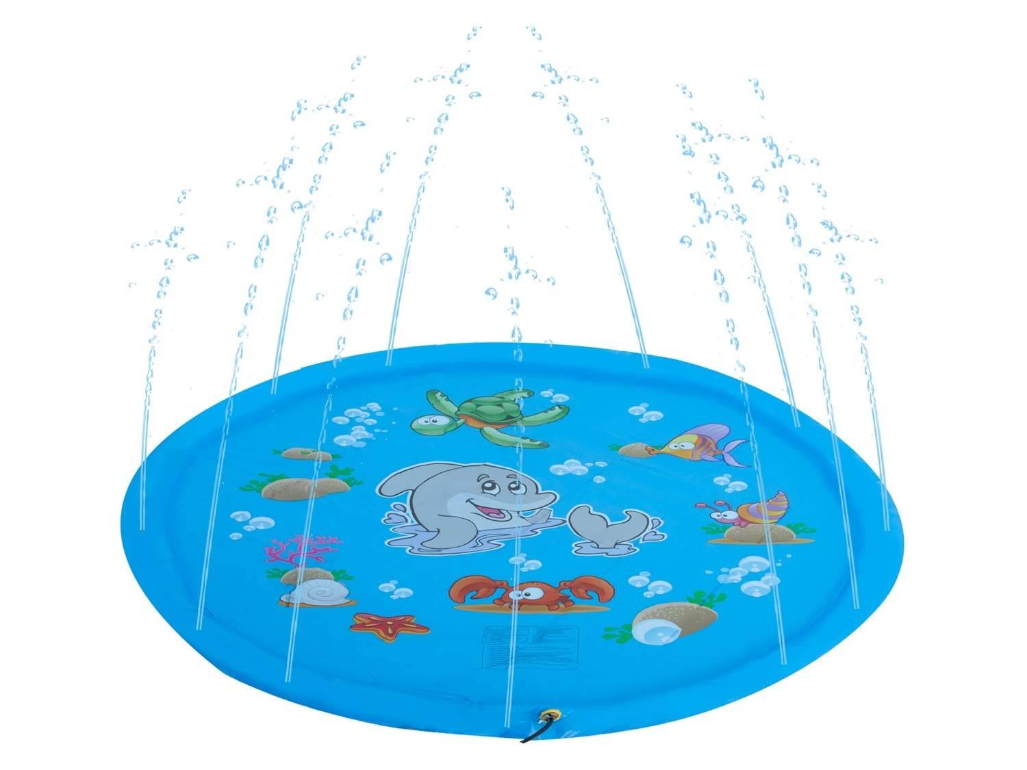 Farverigt børnebassin med springvand, 170 cm PVC