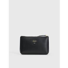 Solaio Black Grained Leather Beauty Bag - One Size (One Size)